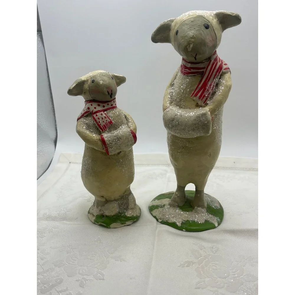 The Penny McAllister Collection Sheep Figurines Holiday Decor 2005 Midwest Desig